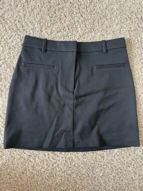 H&M Black Mini Skirt with Welt Pockets